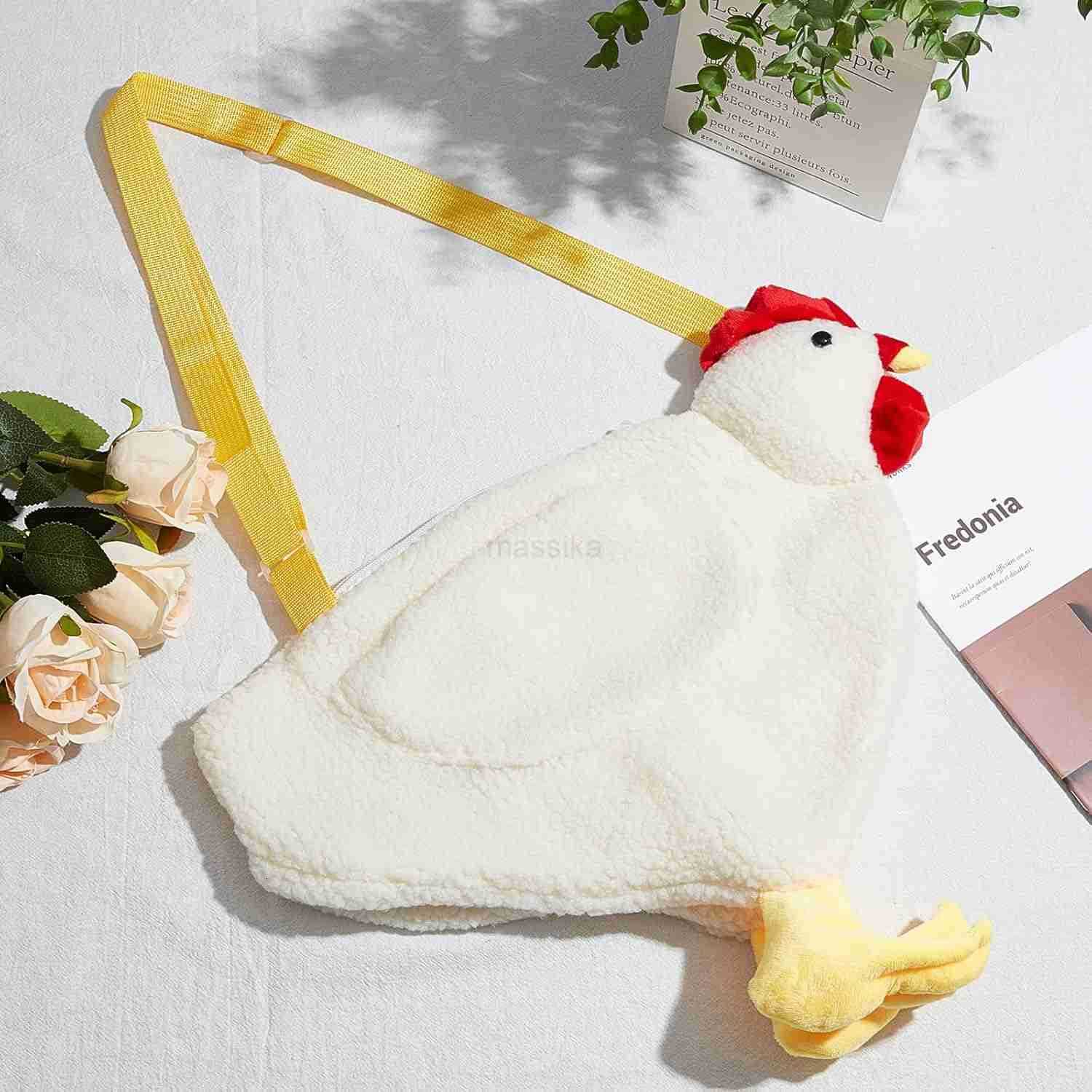 Chicken Hen Purse Bag Fluffy Shoulder Handbag Cute Funny Animal Gift for Christmas for Women M250910