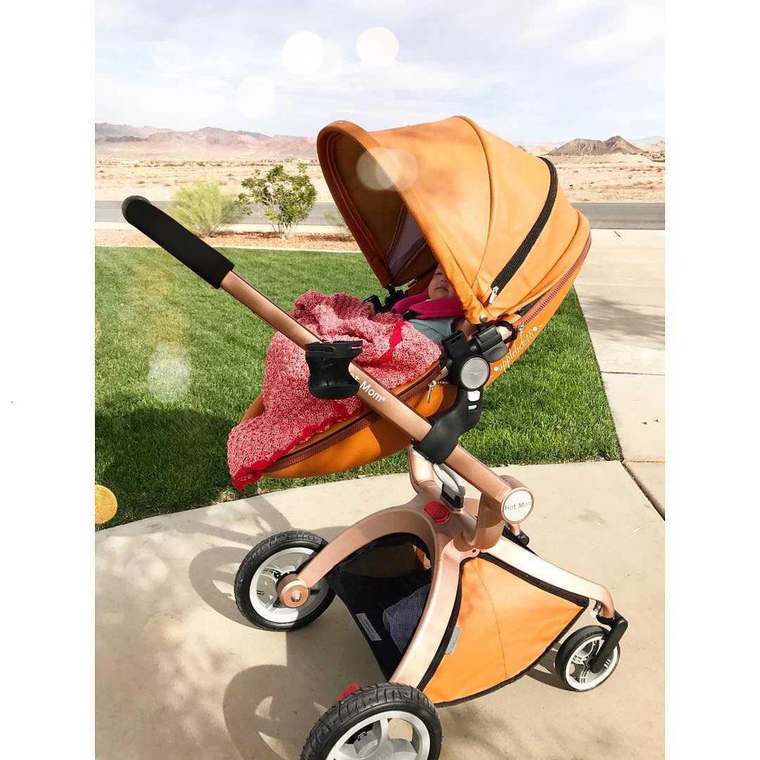 Hot Mom 2 in 1 Baby Pushchair Baby StrollerHigh Landscape Brown Stroller For Newborn BabyMultiple AccessoriesModel F22 W250910