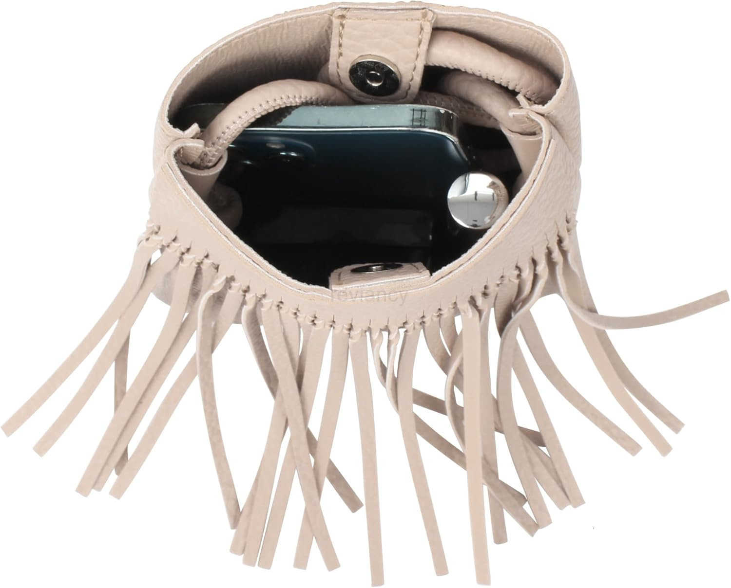 Womens Mini Fringed Crossbody Shoulder Bag Leather Cellphone Bag Tassel Wallet PurseW250909