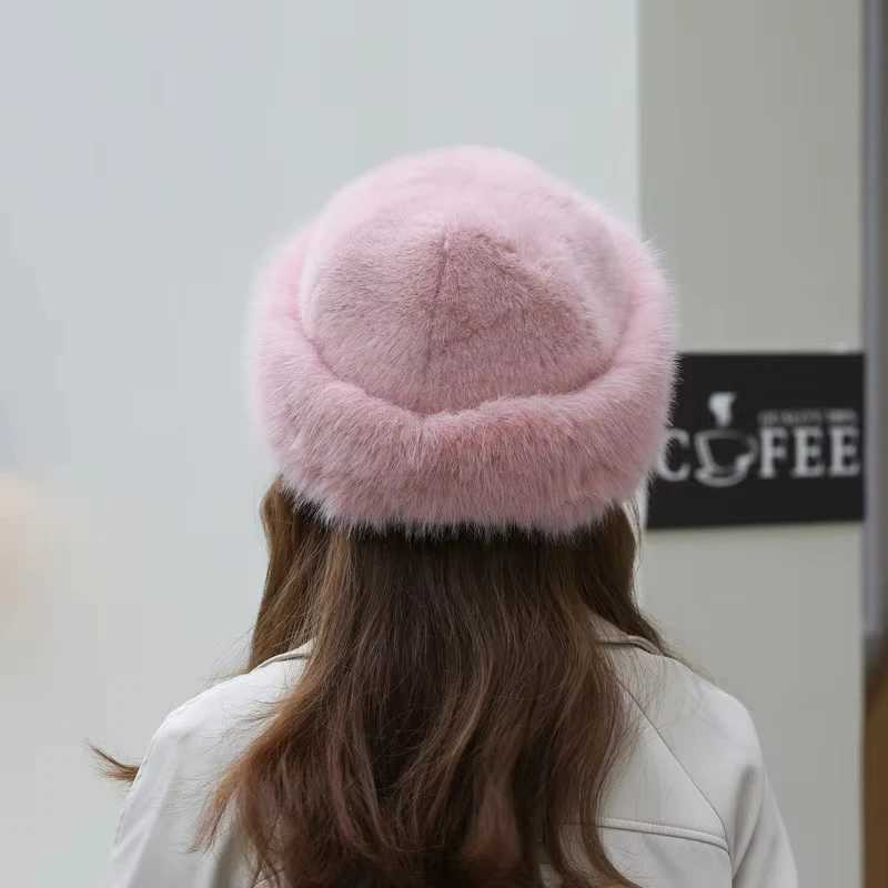 Fashion Winter Thick Furry Haiand Fluffy Russian Faux Fur Women Girl Fur Hat Winter Outdoor Earwarmer Ski Hats New Beanies CXJ250910