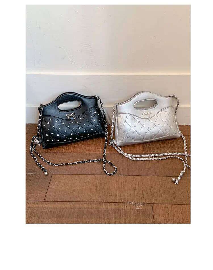 Hot Selling Rhombus Chain Women's New Summer Niche Design Dia-Encrusted Messenger Popular Portable Bucket Bag Designer Bags
