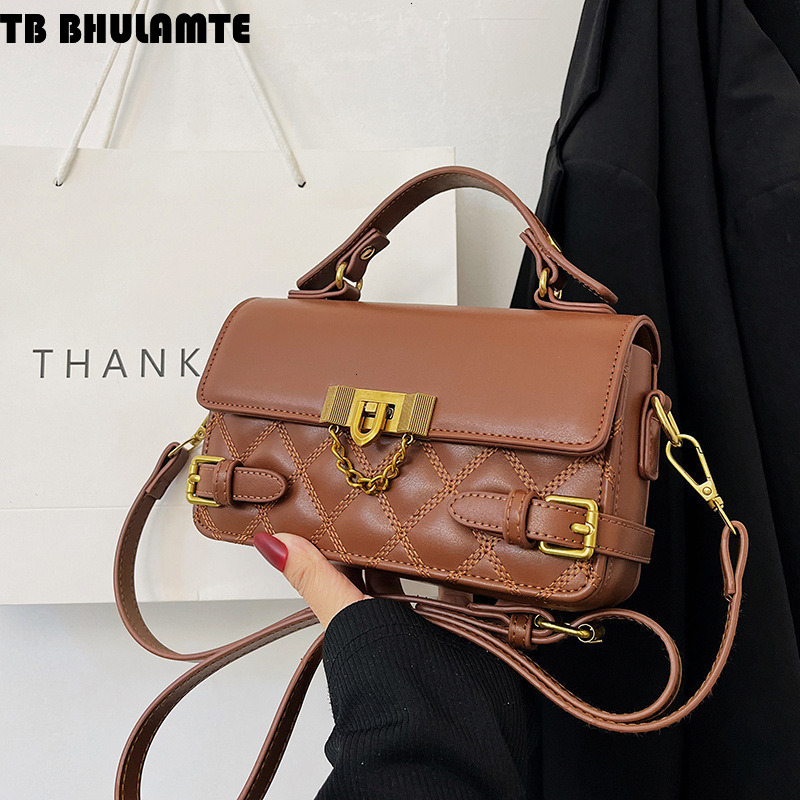 Free Shipping Designer Bag Quilted Handbag 2025 New Trend Retro Luxury Bag Versatile Small Square Bag For Women Winter High-end Versatile Crossbody Ba