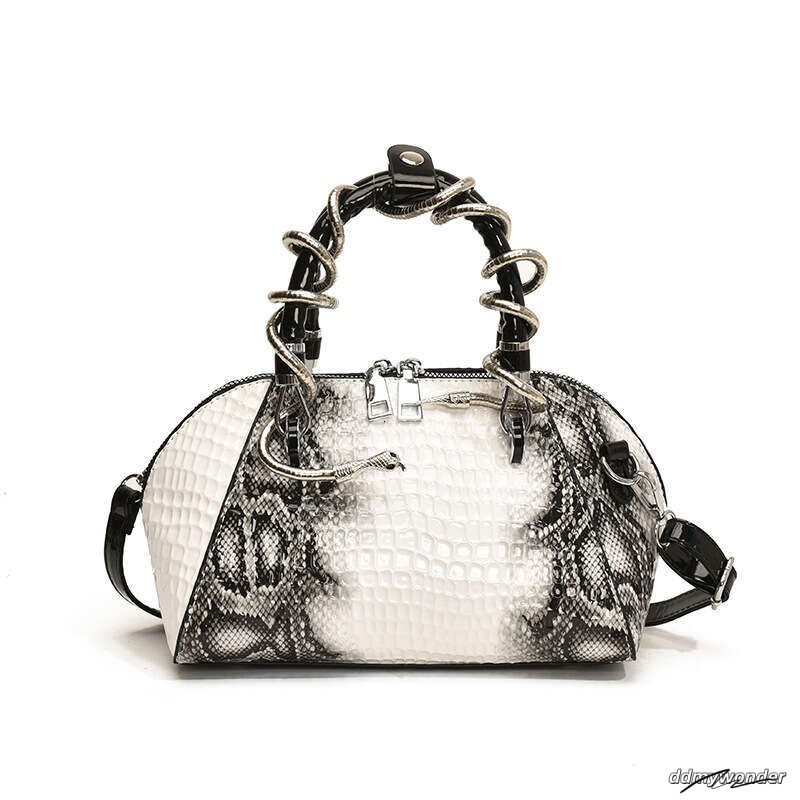 Women's 2025 New Fashion Stone Pattern Personality Versatile Handbag Crossbody Shell Bag