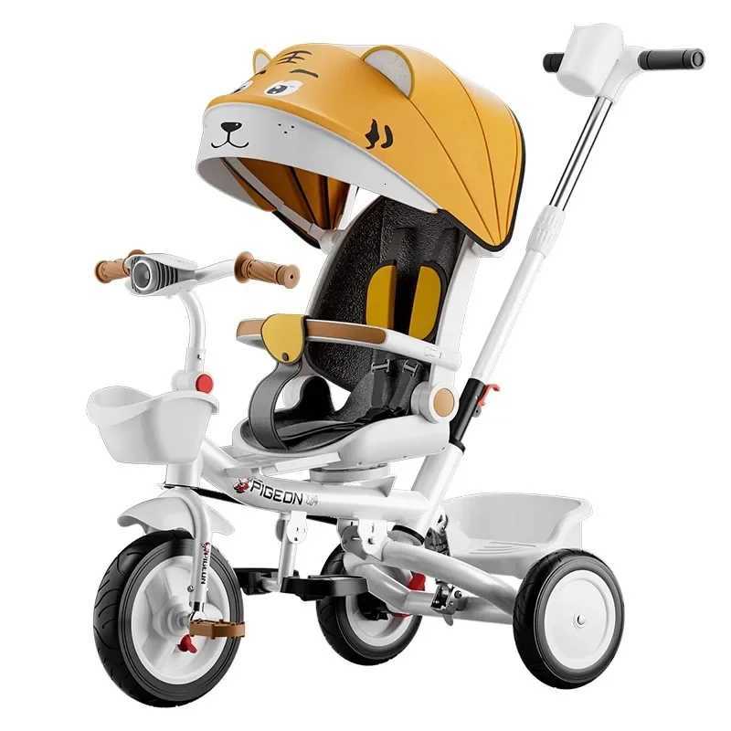 Bidirectional Baby Stroller Walking Baby Tricycle Bicycle 136 Year Old Child Stroller Baby Swivel Seat Music Lighting W250910