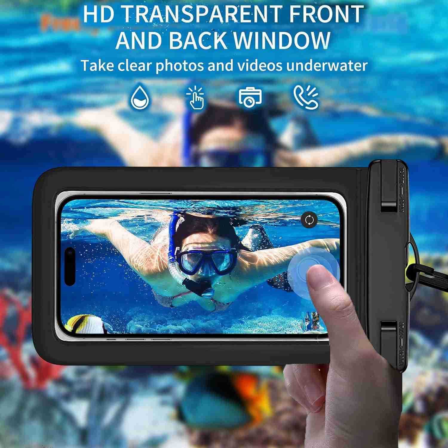 3 Pack Waterproof Phone Pouch IPX8 Universal Waterproof Case Dry Bag Phone Protector for iPhone 15 14 13 12 11 Pro Max Plus XS XR X 8 S23 S22 S21 S20 