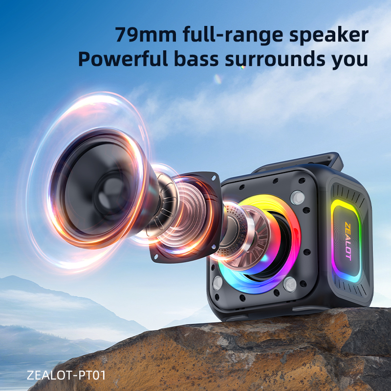 PT01 Home-Friendly Portable Bluetooth Speaker Crystal-Clear Vocals Easy Pairing USB Charging Ideal for Movie Nights Cooking Relaxing at Home.