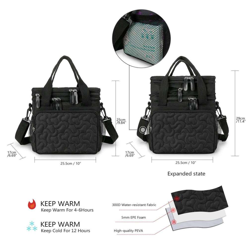 Large capacity portable shoulder mother and baby insulation waterproof outdoor travel mommy bag, double-layer con