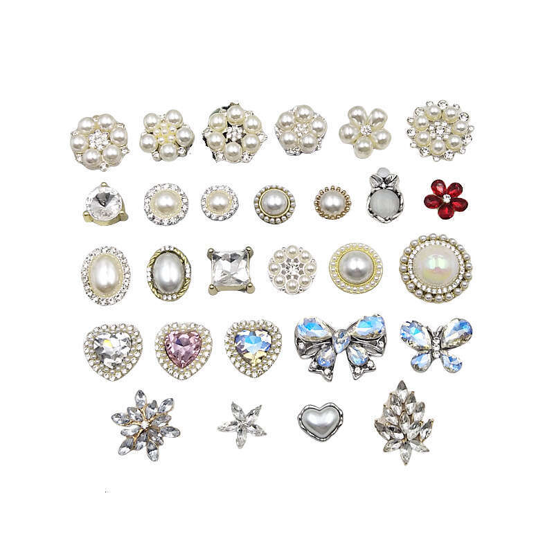Lanjia- DIY Pearl Alloy Flower Plate Drill Buckle Butterfly Accessories Clothing Phone Case Materials High-End Jewelry D1b2b