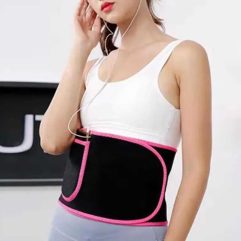 Sweat Fitness Belt With Pockets For Womens Sports Running Fat Burning Slimming Plastic Waist Body Shaping Protective Belt W250910