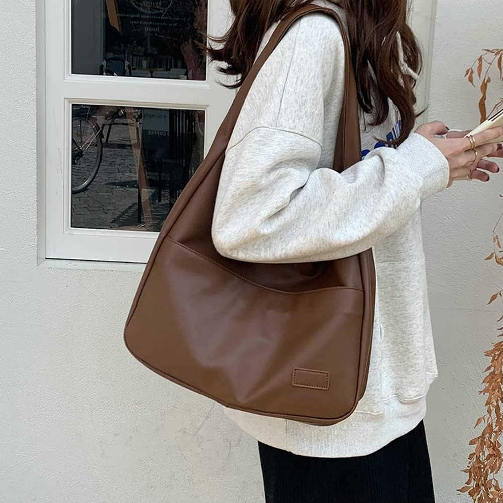 Women Tote Handbags Chic Vegan Leather Tote Bag Purse Stylish Casual Trendy Large Soft Shoulder Bag M250910