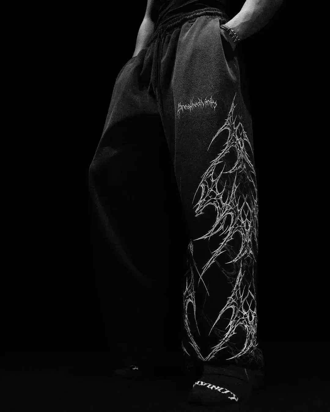 Darkness Motion Fitness Pants Men Women 2025 New Loose Fit Dragon Soul Dark Trendy Streetwear Casual Joggers Trousers Z250910