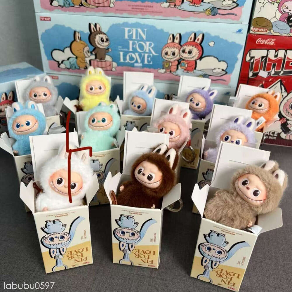 Labubu Doll V4 Heart Code Series, Monsters Big Into Energy Series Blind Box Kawaii Figure Face Doll Clothes Doll Keychain Decor Gift Blind Bag with Bo