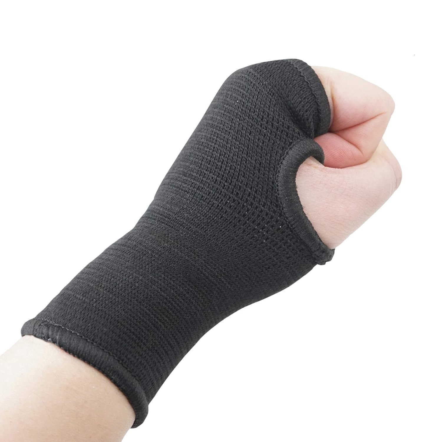 Hand Wrap Knitted Palm Sleeve Wrist Brace Hand Protection Support for 814 Years 1 Pair Black W250910