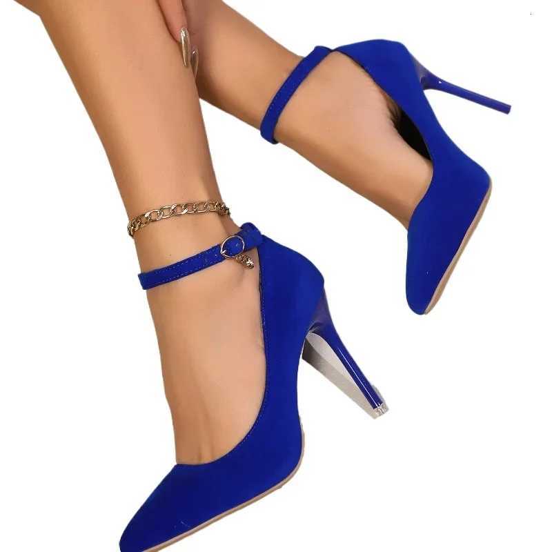 womens shoes 2024 fashion Shallow Womens High heels hot sale buckle strap solid party Pumps women sexy pointed toe heels women W250910