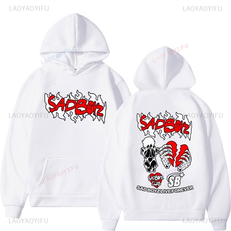 Junior H Sad z Live Forever Hoodie High Street Fashion Y2k Sweatshirt Mens and Gothic Hoodie Doublesided Graphic Print 250909
