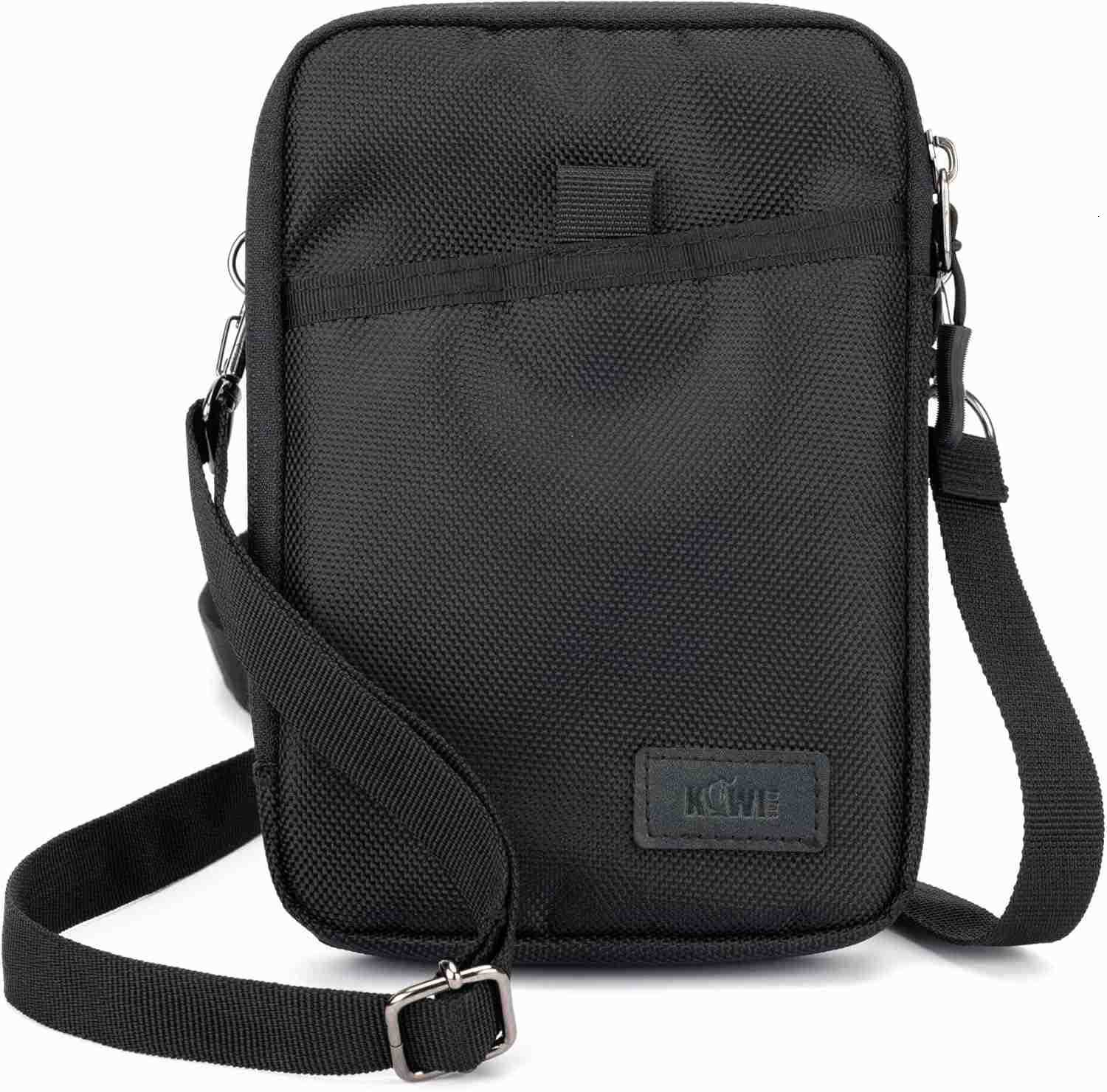 Travel Cell Phone Pouch Belt Pouch Dual Phone Holster Crossbody Bag with Shoulder Strap for iPhone 16 15 14 Pro Max Case Holder with Neck Lanyard Smar