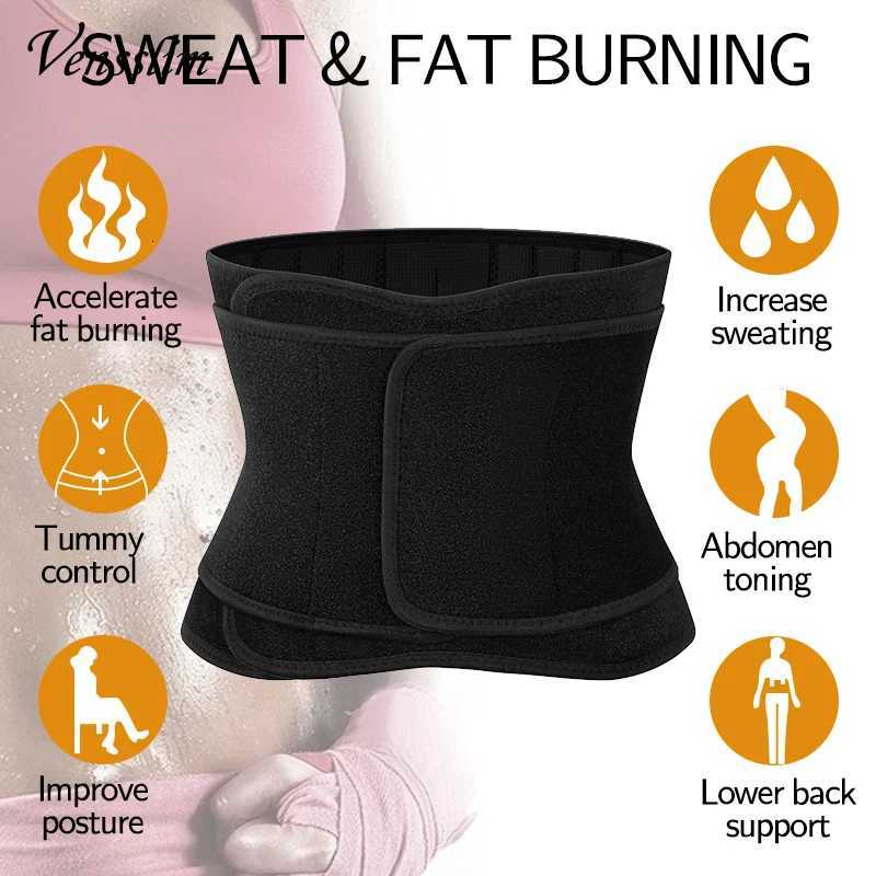 Vensslim Waist Women Belly Slimming Tummy Control Shapewear Sauna Sweat Trimmer Belt Slimmer Workout Body Shaper Corset W250910
