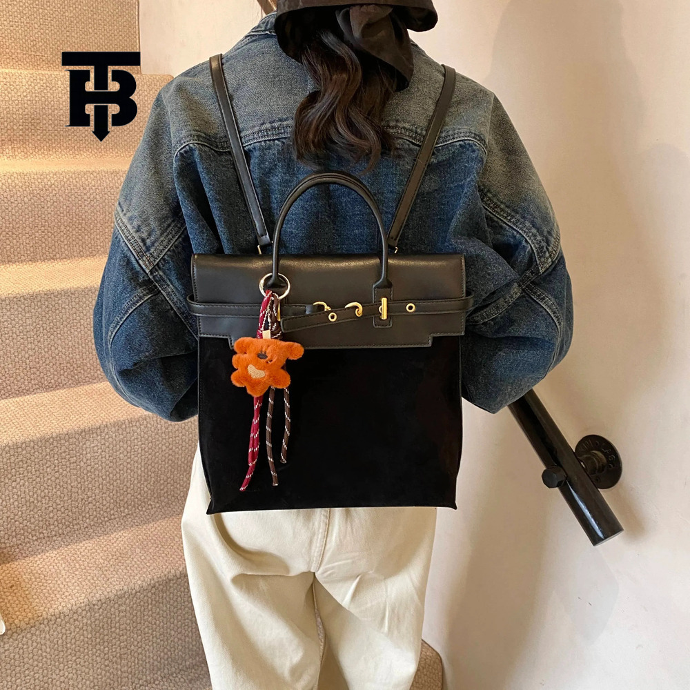 TB BHULAMTE2025 Women's Casual Large-capacity Luxury Designer Shoulder Retro Casual Handbag Travel Backpack Xiaofang New Style Simple And Elegant