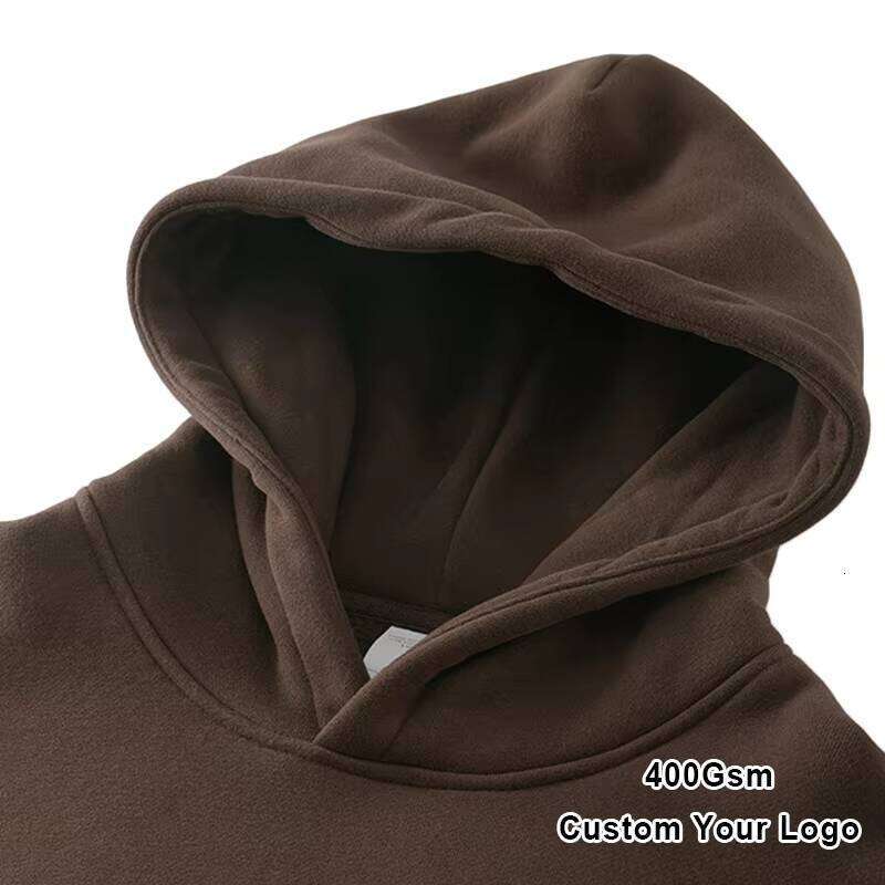 High-Quality Puff Print Cordless Logo Cotton Heavyweight Wool Blank Oversized Men's Hoodie
