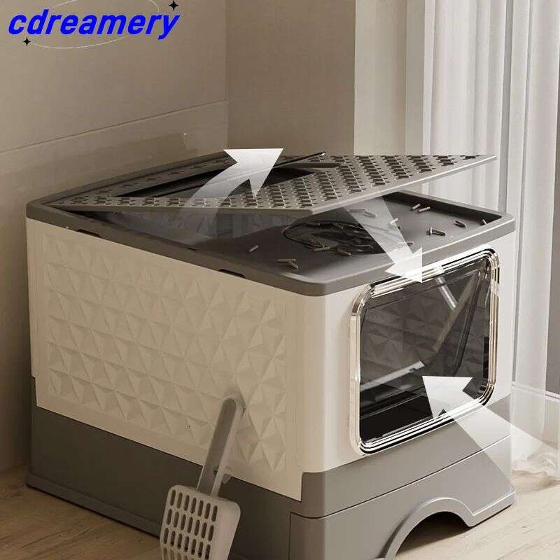 designer brand Litter Box Oversized Drawer Type Splash proof Fully Enclosed Cat Pet Supplies