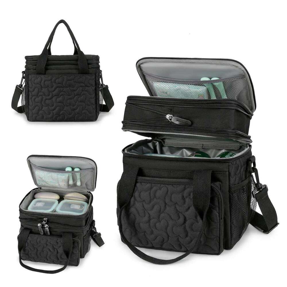 Large capacity portable shoulder mother and baby insulation waterproof outdoor travel mommy bag, double-layer con