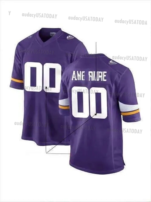 Personalized Custom Football Jersey Justin Jefferson Aaron Jones TJ Hockenson McCarthy Addison Harrison Darnold Moss