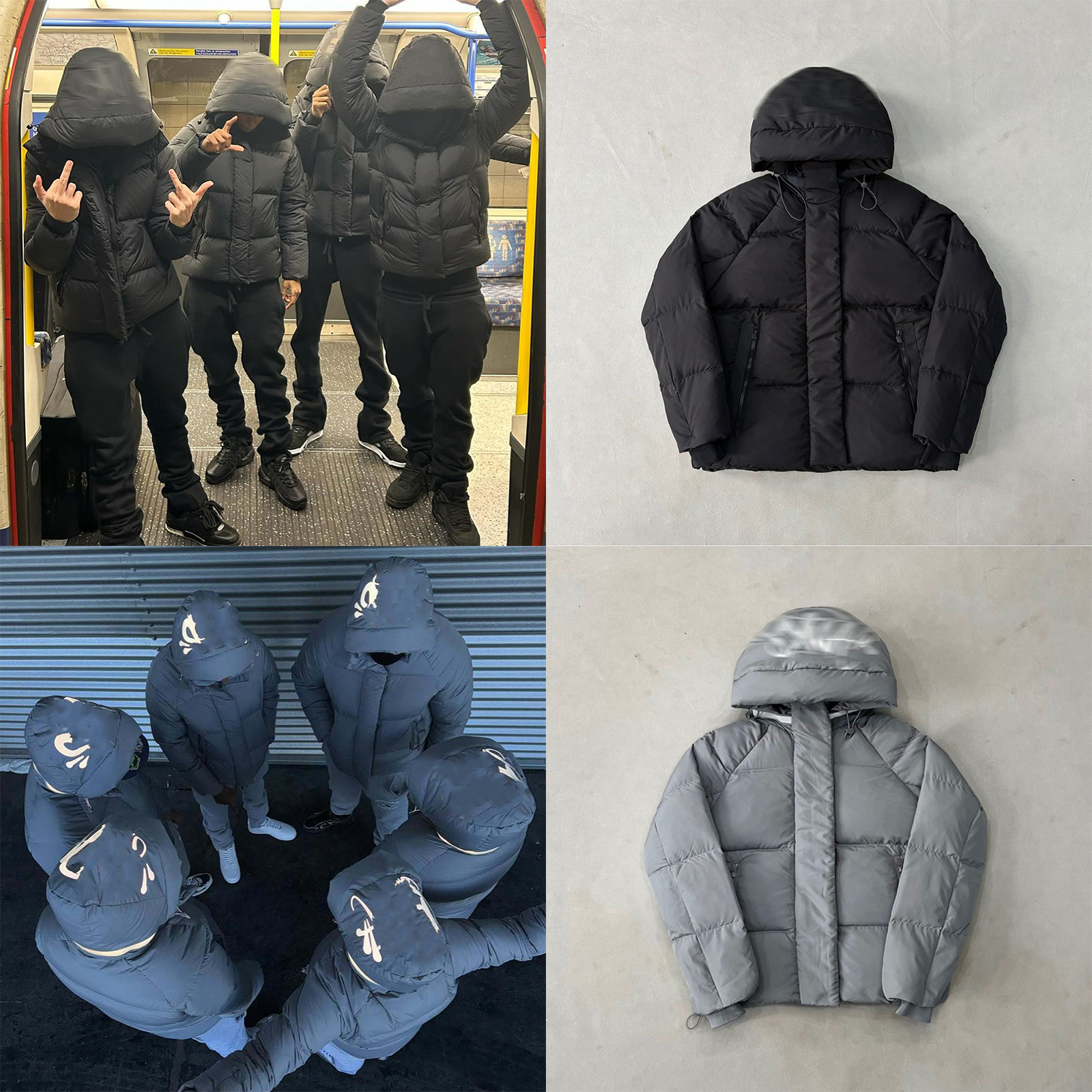 Designer Mens Puffer Jacket Reflective Detachable Hood Vintage Hip Hop Top Quality Winter Down Jacket Women's Windproof Warm Coat Men Streetwear