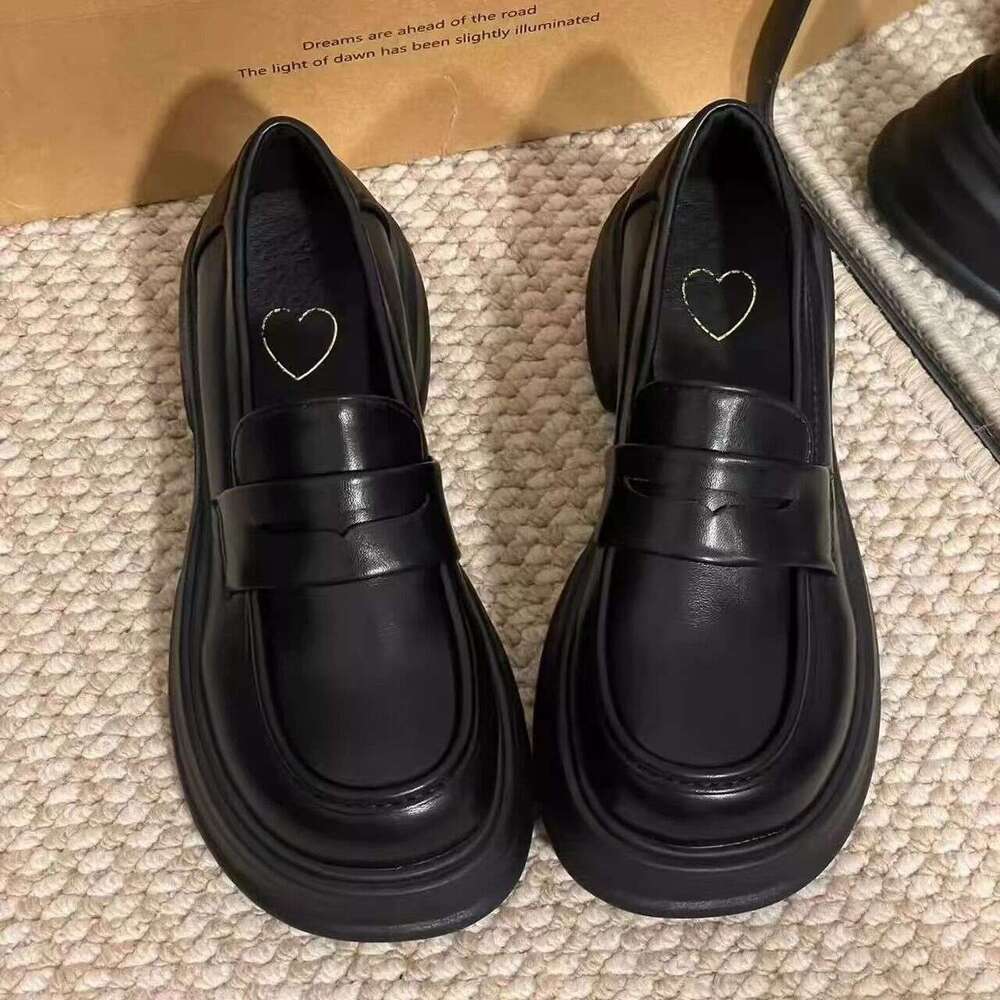 French Thick-Soled Women's Leather 2025 New Spring and Autumn Designer Shoe British Style Single JK Mary Jane Shoes