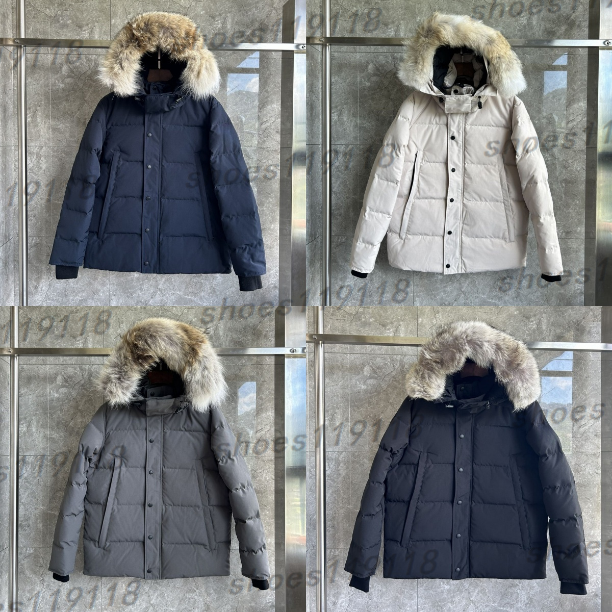 Mens Designer puffer jacket Winter Fourrure Down Parka Homme Warm Outerwear Wolf Fur Hooded Fourrure Manteau Jacket Coat Hiver Doudoune Mens Down jacket