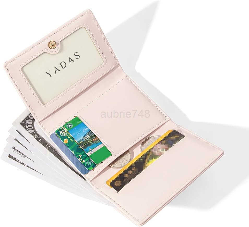 Cute Wallet Coquette Bow Small Wallet Trifolded Aesthetic Bifold RFID Blocking Card Holder Leather Mini Short Coin Purse with ID Window for Women Girl