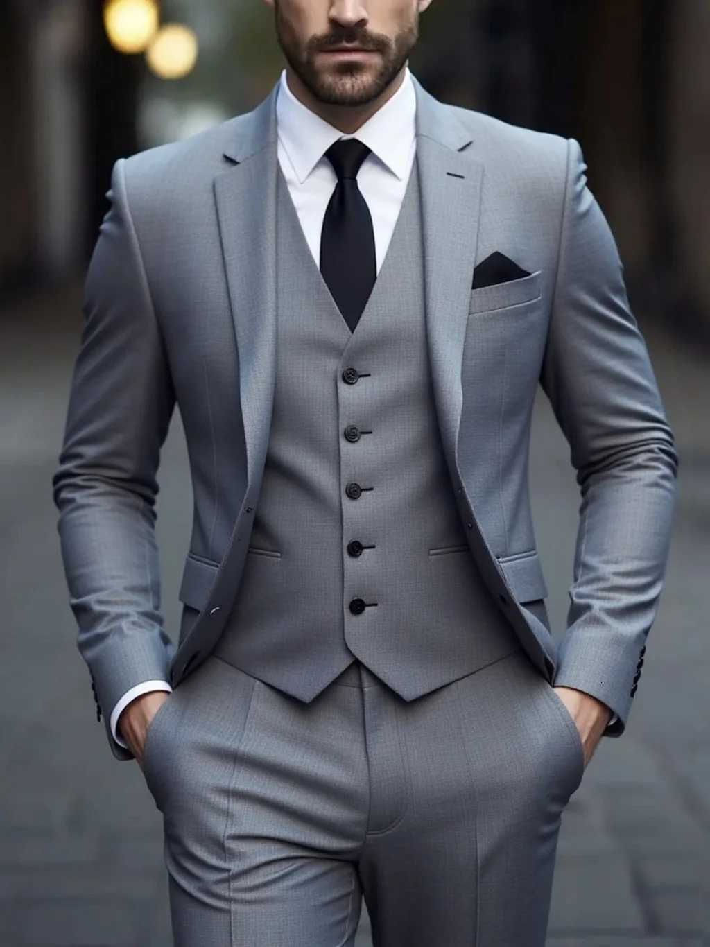 New Formal Light Purple Men Suit AntiWrinkle NoIron AntiStick Wedding Party Prom Business Tuxedos ThreePiece W250910