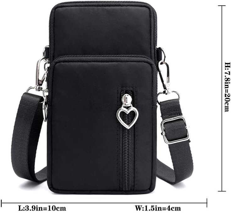 Crossbody Phone Purse Nylon Shoulder Pouch Walking Wallet Wristlet Sport Armband Z250910