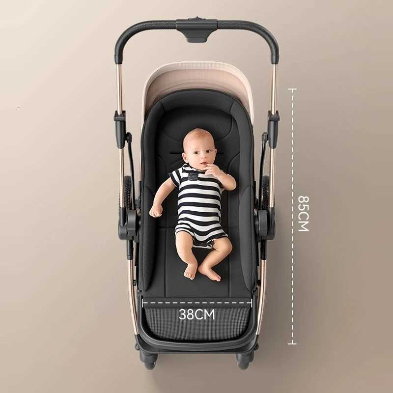 Newborn Baby Stroller Can Sit and Lie Down Lightweight One Button Folding Twoway Push 0 6 Years Old Children Stroller W250910