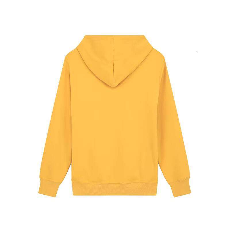 Fashion Plain Pullover with Logo Print Embroidery Men's Hoodie