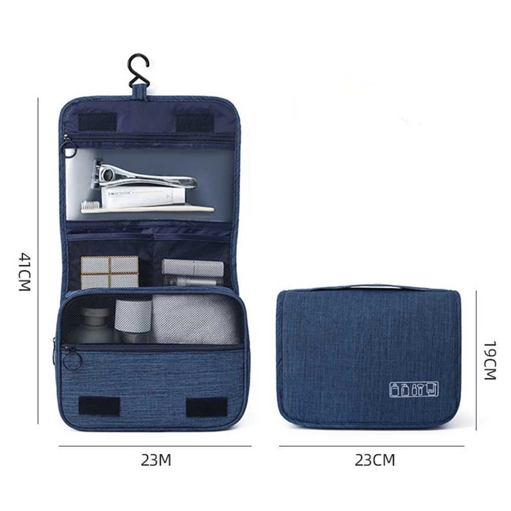 Portable Toiletry Washbag with Hanging Hook Waterproof Women Bathroom Cosmetic Storage Bag Large Capacity Travel Men Makeup CaseXJ250910
