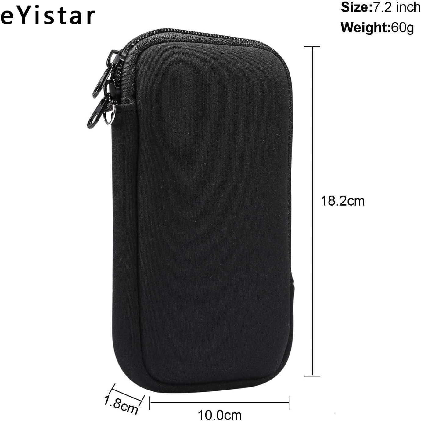 Shock Absorbing Proof Pouch Large Cell Phone Sleeve Case Cover w ZipperNeck Strap for Phone Z250910
