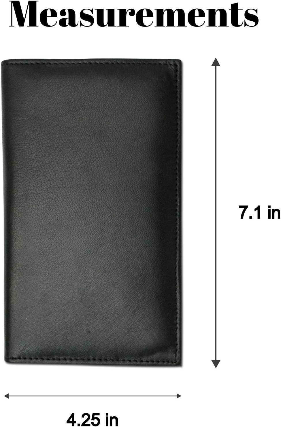 Bifold Leather RFID Blocking Wallet For Men Women Genuine Leather Holder With 19 Slots 2 Bill Compartments ID Window For CreditDebit Cards Money More 