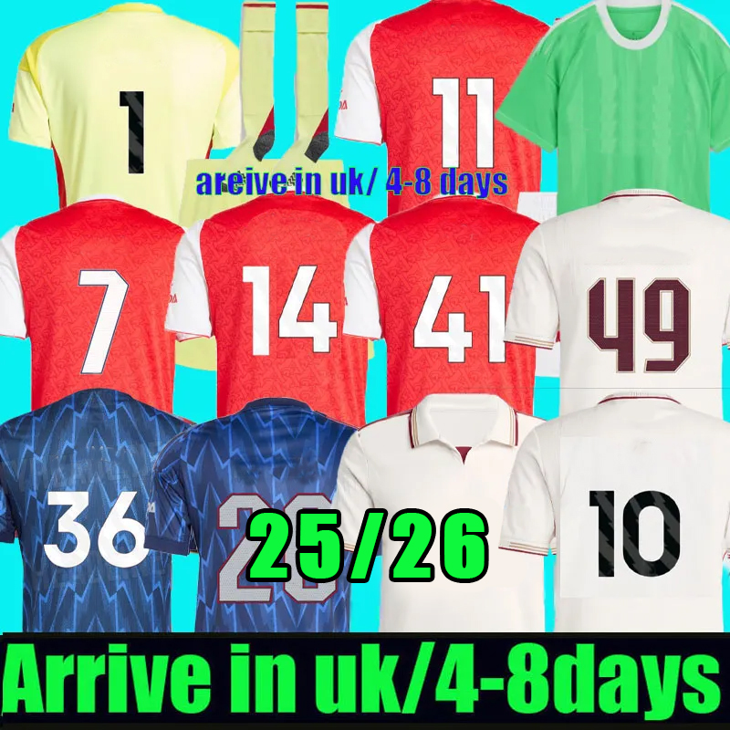 25 26 SAKA NWANERI soccer jerseys Fans Player version ODEGAARD HAVERTZ ZINCHENKO LEWIS-SKELLY 2025 football shirt Men Kids sets RICE CALAFIORI ArSeN kit jersey