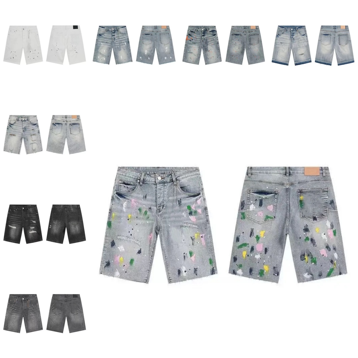2025 Men Denim Shorts Jeans Summer Shorts Knee men Designers short jeans Trousers Mens Jeans Short hip hop hole shorts Fashion Casual shorts jean