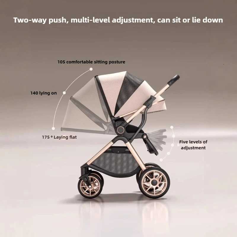 2025 New Highview Baby Stroller Can Sit or Lie Down Twoway Push Lightweight Foldable and Portable Baby Stroller W250910