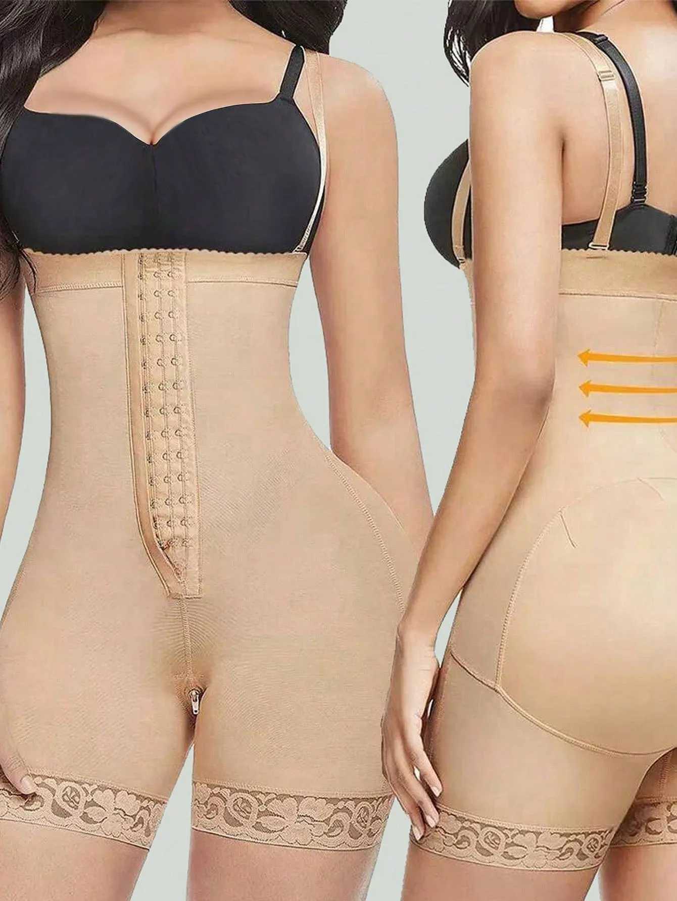 Faja FeelinGirl Shapewear For Women Tummy Control Fajas Post Surgery Compression Body Shaper With Open Crotch W250910