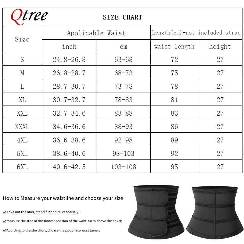 Qtree Body Shapewear Women Waist Corset Belly Cincher Trimmer Weight Loss Slimming Sweat Belt Sauna Strap Tummy Control W250910