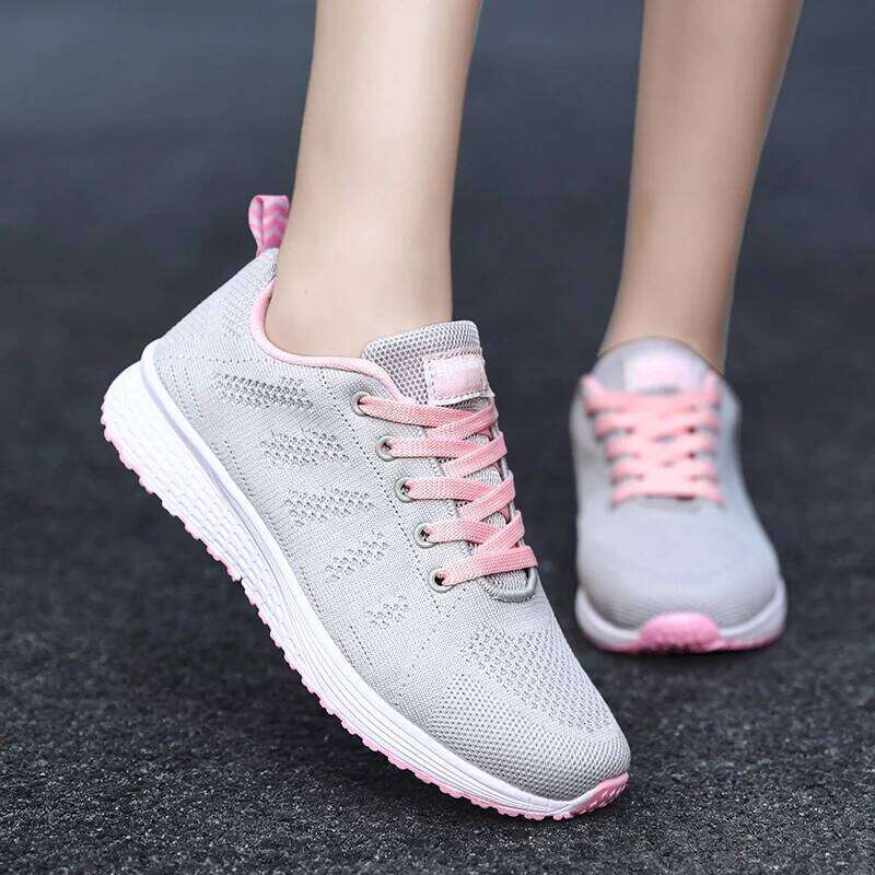 Women Casual Shoes Fashion Breathable Running Mesh Flat Shoes Sneakers Women 2025 Gym Vulcanized Shoes White Female Footwear