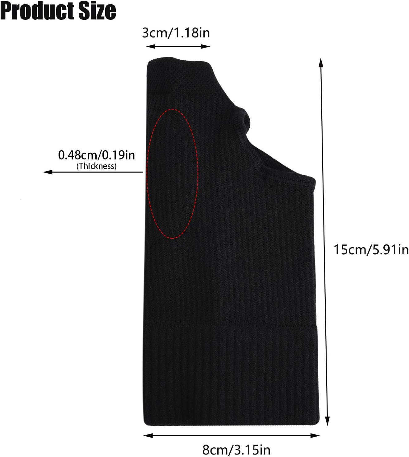 Wrist Thumb Compression Arthritis Gloves1 PairBreathable Wrist Support Brace Fingerless Glove with Gel Thumb Injury PadsComfortable Carpal Tunnel Slee