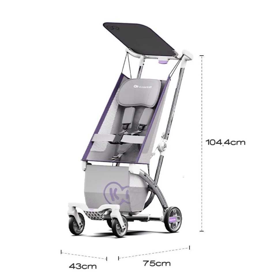 Outdoor Lightweight Childrens Stroller Foldable Portable Stroller High Landscape Stroller Fashionable Childrens Car W250910