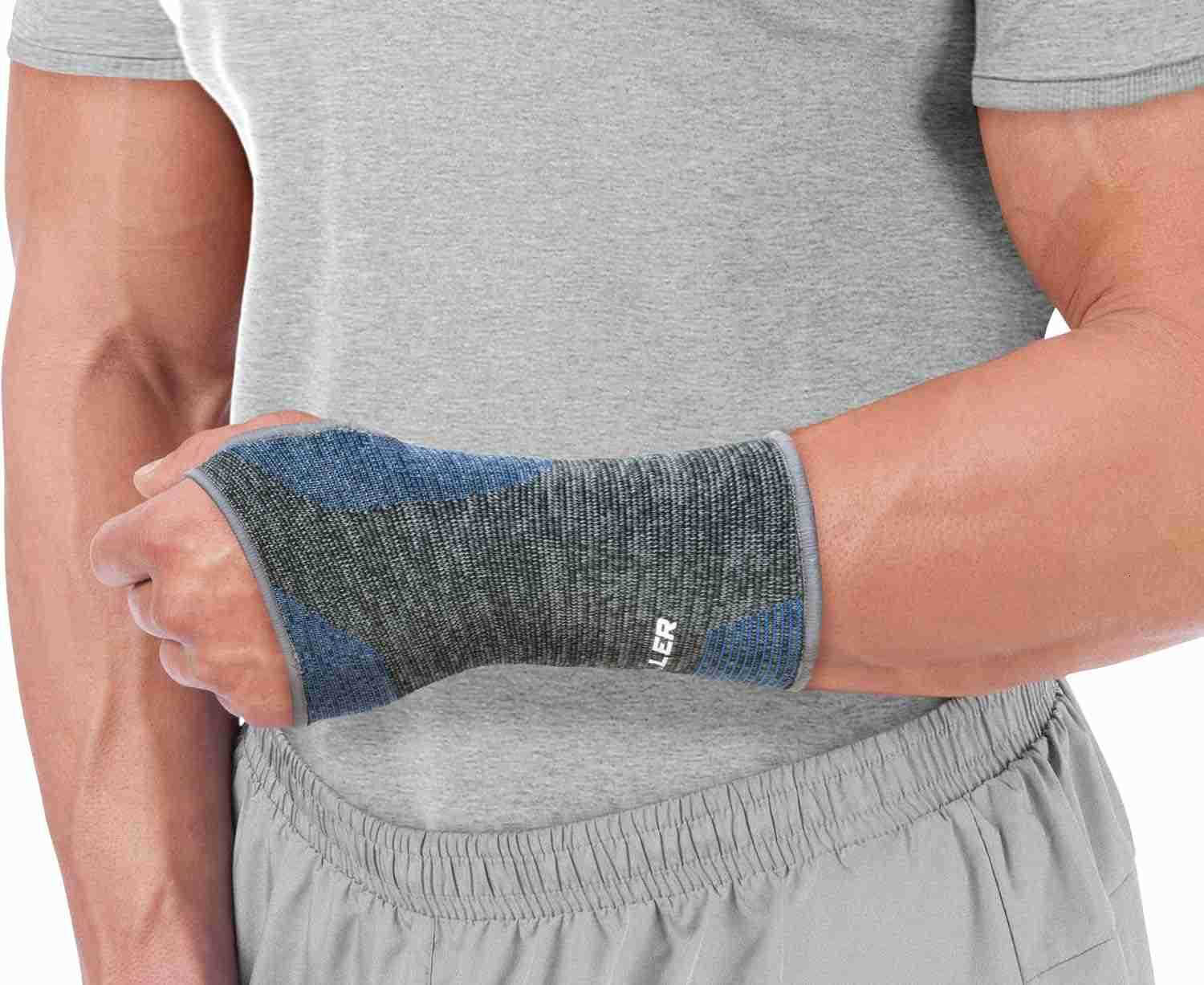 Sports Medicine FIR 4Way Wrist Support Wrist Pain Relief Support for Men and Women Ideal for Carpal Tunnel Tendinitis Arthritis BlackBlue W250910