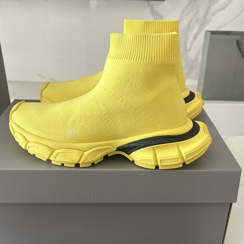 3XL Casual Boots Paris Sock Sneakers Hot Black High Top Women Shoes Breathable Couples Sports Shoe Comfy Platform Men Trainer Size35-47