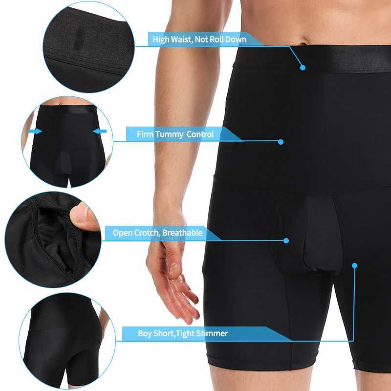 Body Shaper Pants for Men High Waisted Double Compression Waist Corset Padded Panties Slimmer Thigh Breathable Underwear W250910