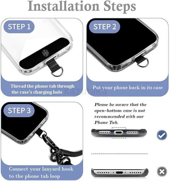Phone Lanyard Crossbody with 2 Phone Tabs Adjustable Anti Theft Phone Strap for All Phones Metal Buckles SkinFriendly Universal Cell Phone Neck lanyar