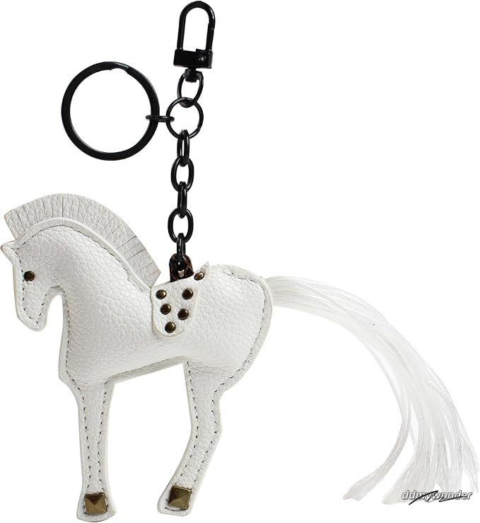 Keychains In Leather Horse Bag Charm Rope Bow Accessories Pendant Creative Ornament Gift